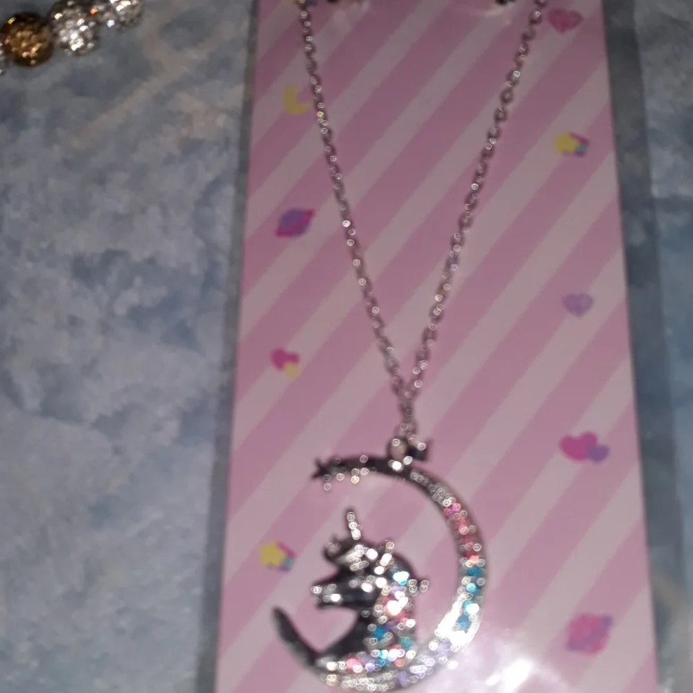 UNICORN Silver Necklace and Earrings Set  Adult or Child NEWv